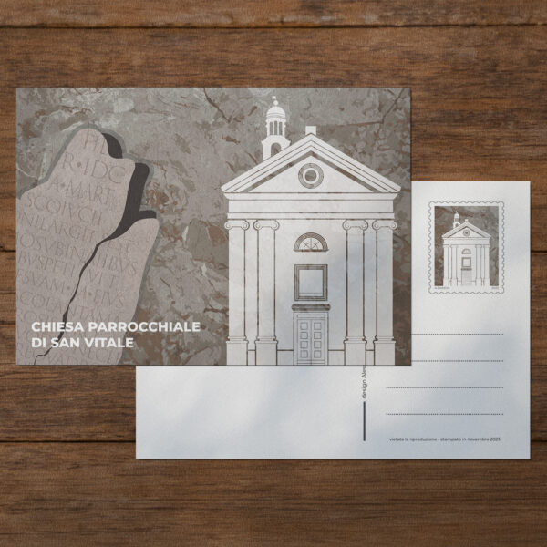 Cartolina Chiesa Parrocchiale di San Vitale - Riva San Vitale